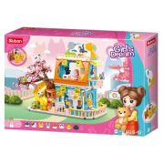 Set de constructie Girl's Dream, 521 piese, Hotel pentru pisici - Sluban