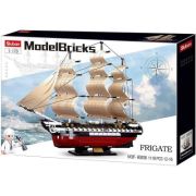 Set de constructie Machete, 1118 piese, Fregata Americana - Sluban