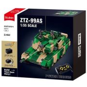 Set de constructie Power Bricks, 950 piese, Tanc cu radiocomanda, ZTZ-99AS - Sluban