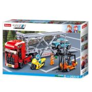 Set de constructie Town, 542 piese, Camion transport masini - Sluban